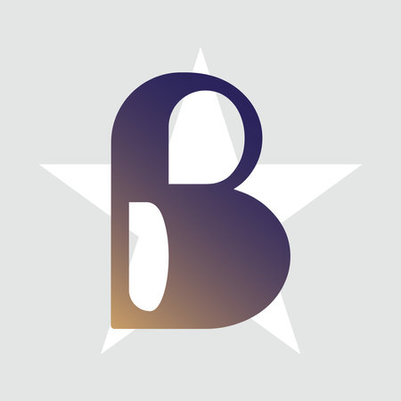 Letter B logo. Vector design template elements for your application or corporate identity.のイラスト素材