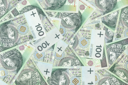 polish banknotes, money background