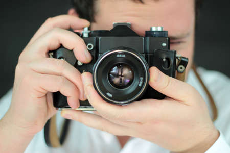 Photographer with cameraの写真素材