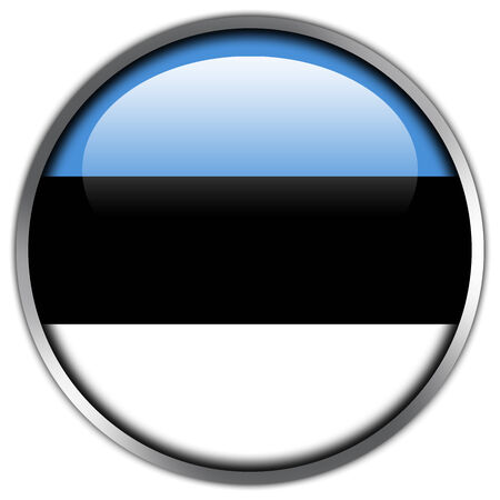 Estonia Flag glossy buttonの写真素材