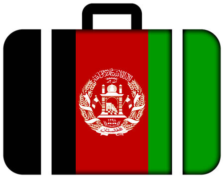 Suitcase with Afghanistan Flagの写真素材