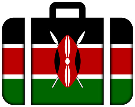 Suitcase with Kenya Flagの写真素材