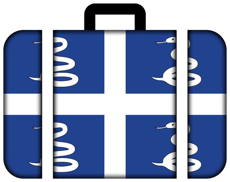 Suitcase with Martinique Flagの写真素材