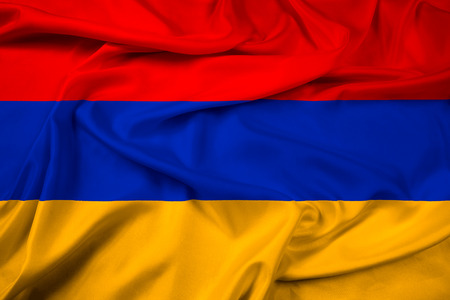 Waving Armenia Flagの写真素材