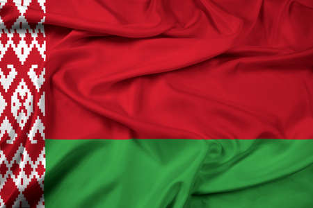 Waving Belarus Flagの写真素材