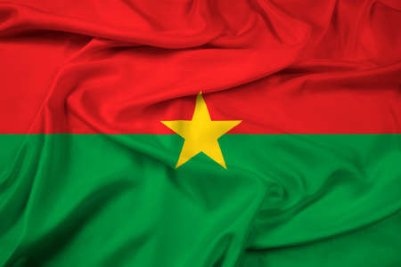 Waving Burkina Faso Flagの写真素材
