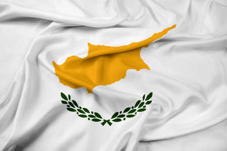 Waving Cyprus Flagの写真素材