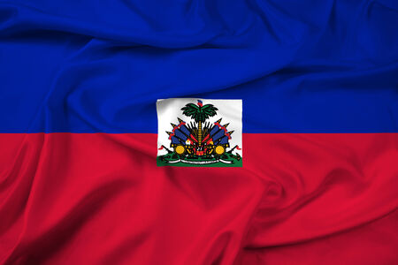 Waving Haiti Flagの写真素材