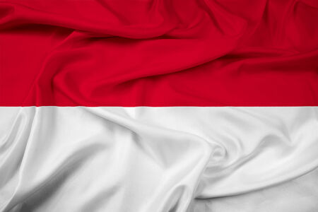 Waving Indonesia Flagの写真素材