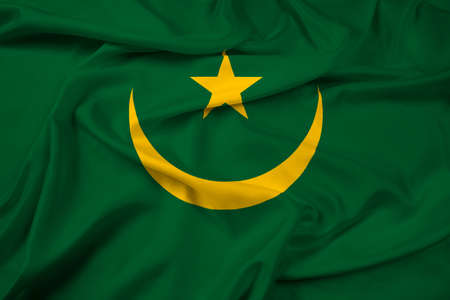 Waving Mauritania Flagの写真素材