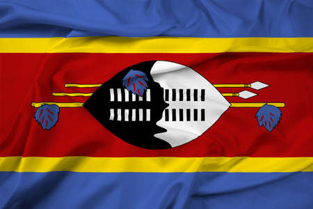 Waving Swaziland Flagの写真素材