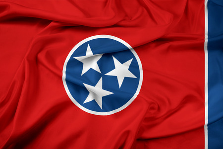 Waving Tennessee State Flagの写真素材
