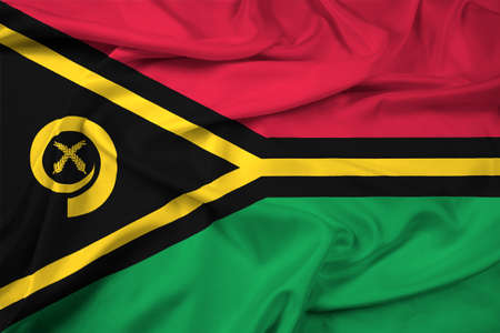 Waving Vanuatu Flagの写真素材