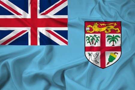 Waving Fiji Flagの写真素材