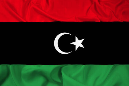 Waving Libya Flagの写真素材