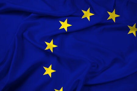 Waving European Union Flagの写真素材