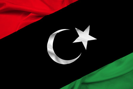 Waving Libya Flag