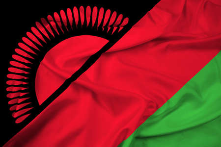 Waving Malawi Flagの写真素材