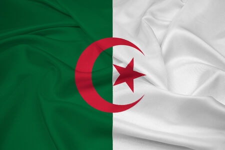 Waving Algeria Flagの写真素材