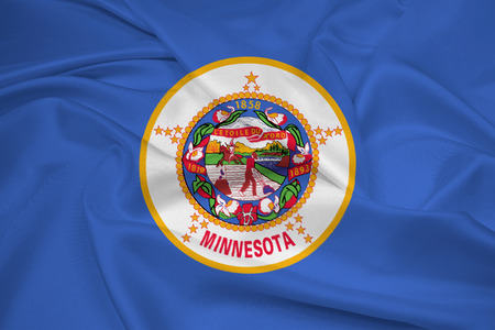 Waving Minnesota State Flagの写真素材