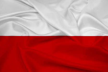 Waving Poland Flagの写真素材