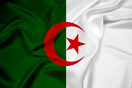 Waving Algeria Flagの写真素材