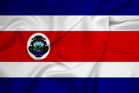 Waving Costa Rica Flagの写真素材