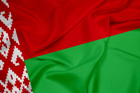 Waving Belarus Flagの写真素材