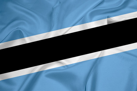Waving Botswana Flagの写真素材