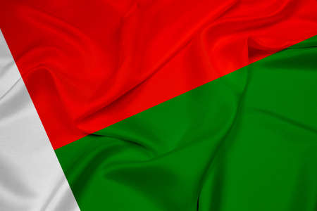 Waving Madagascar Flagの写真素材