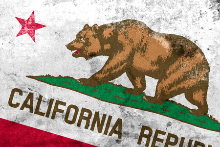 California State Flag with a vintage and old lookの写真素材