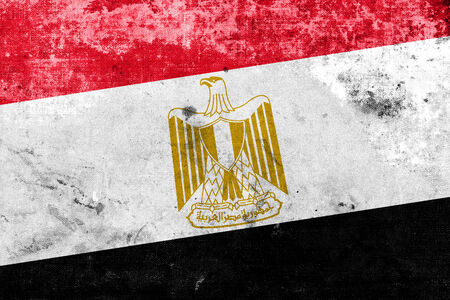 Egypt Flag with a vintage and old lookの写真素材