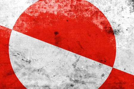 Greenland Flag with a vintage and old lookの写真素材