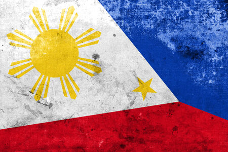 Philippines Flag with a vintage and old lookの写真素材