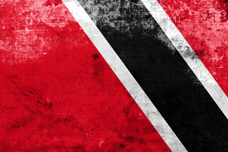 Trinidad and Tobago Flag with a vintage and old lookの写真素材