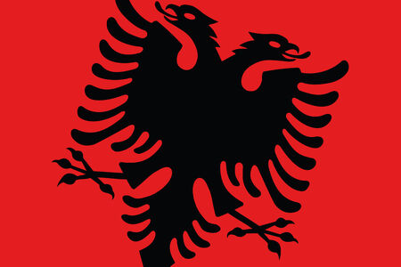 Albania Flag. Close up.の写真素材