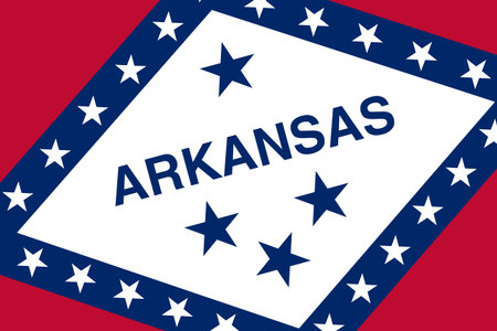 Arkansas State Flag. Close up.の写真素材