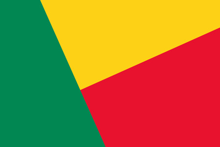 Benin Flag. Close up.の写真素材