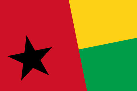 Guinea Bissau Flag. Close up.の写真素材