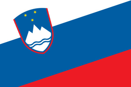 Slovenia Flag. Close up.の写真素材