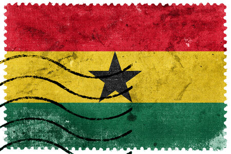 Ghana Flag - old postage stampの写真素材