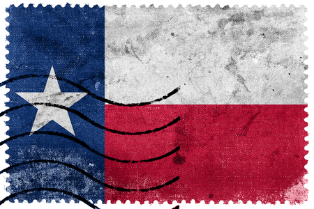 Texas State Flag - old postage stampの写真素材