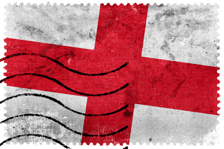 England Flag - old postage stampの写真素材
