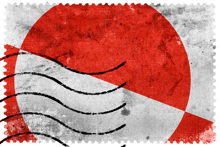Greenland Flag - old postage stampのeditorial素材