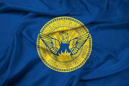 Waving Flag of Atlanta, Georgiaの写真素材