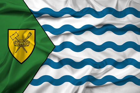 Waving Flag of Vancouverの写真素材