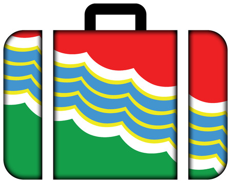 Flag of Tiraspol. Suitcase icon, travel and transportation conceptの写真素材