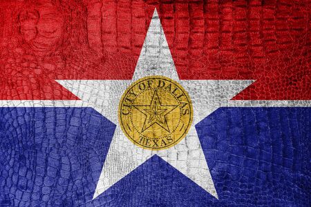 Flag of Dallas, Texas, on a luxurious, fashionable canvasの写真素材