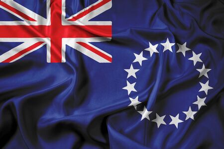 Waving Flag of the Cook Islandsの写真素材