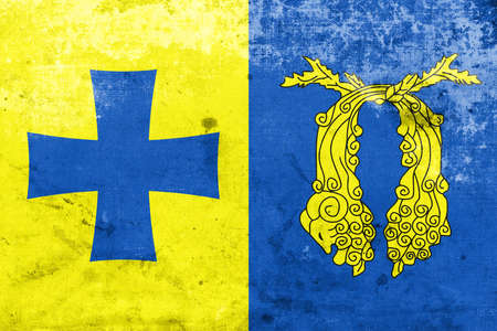 Flag of Poti, Georgia, with a vintage and old lookの写真素材